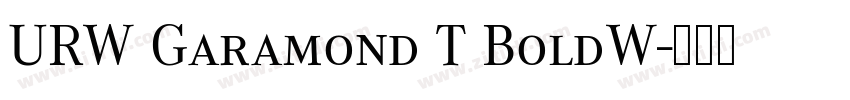 URW Garamond T BoldW字体转换